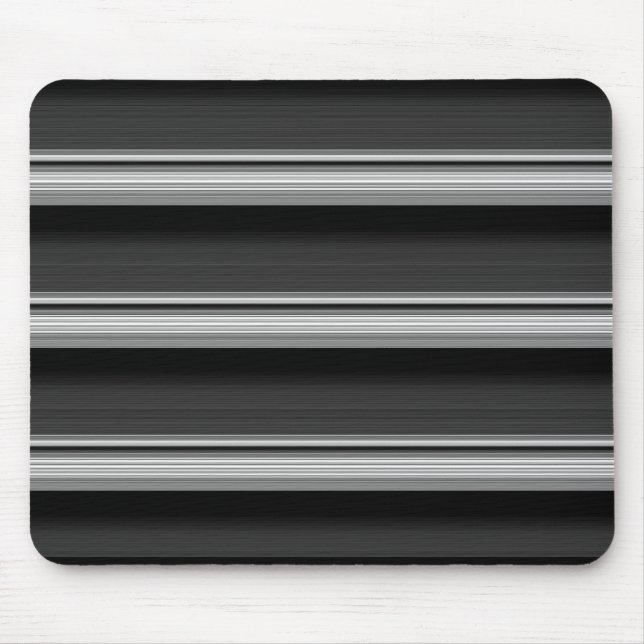 Mousepad Listras pretas cinzas fofas (Frente)