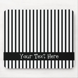 Mousepad Listras Pretas e Brancas Personalizáveis