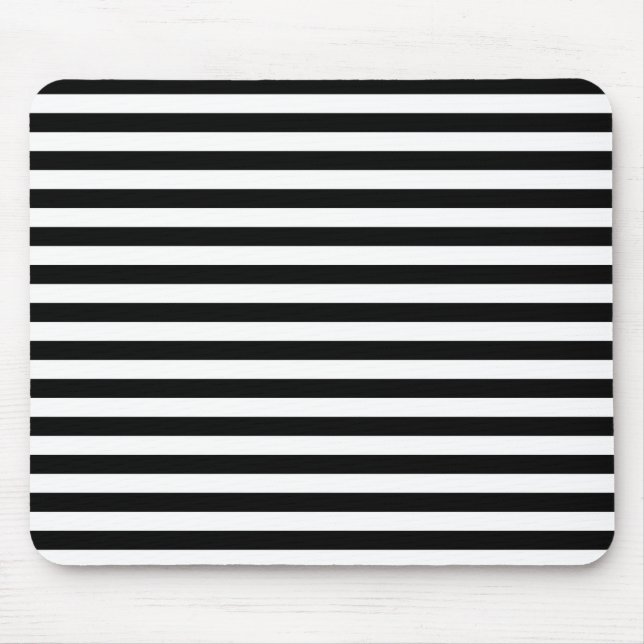 Mousepad Listras preto e branco (Frente)