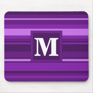 Mousepad Listras roxas monograma