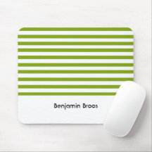Listras verdes e brancas de nome personalizado