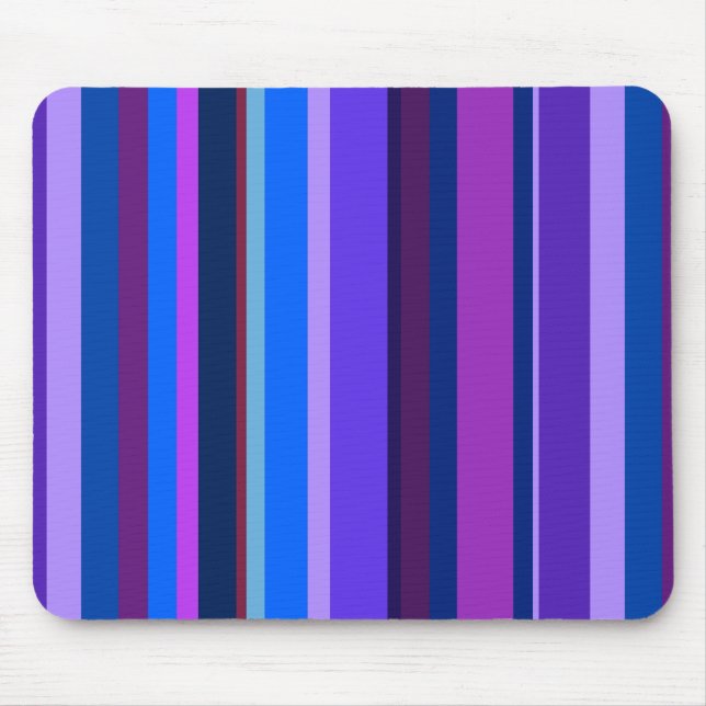Mousepad Listras verticais azuis e roxas (Frente)