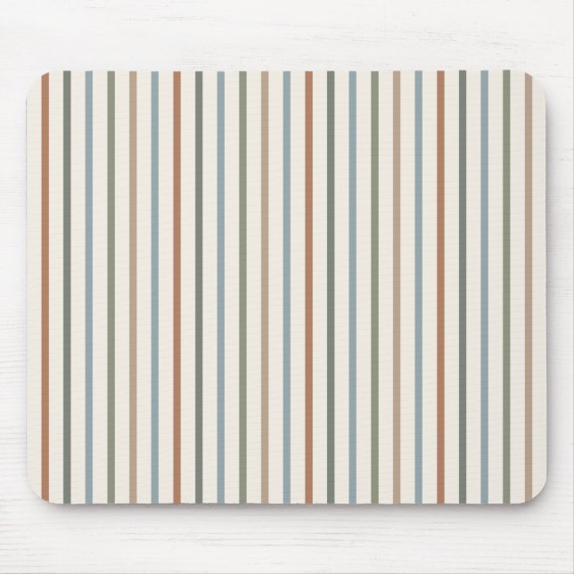 Mousepad Listras Verticais Boho Tom Terroso Padrão Minimali (Frente)