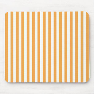 Mousepad Listras Verticais Laranja e Branco Estética