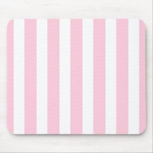 Mousepad Listras Verticais Rosa e Branco Shabby Chic Listra
