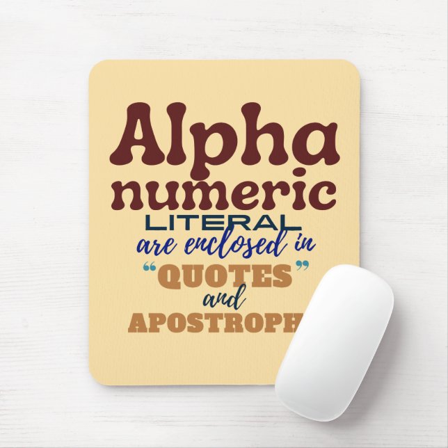 Mousepad Literal Alfanumérico em Programação Cobol (Com mouse)