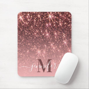 Mousepad Lítima Dourada Rosa