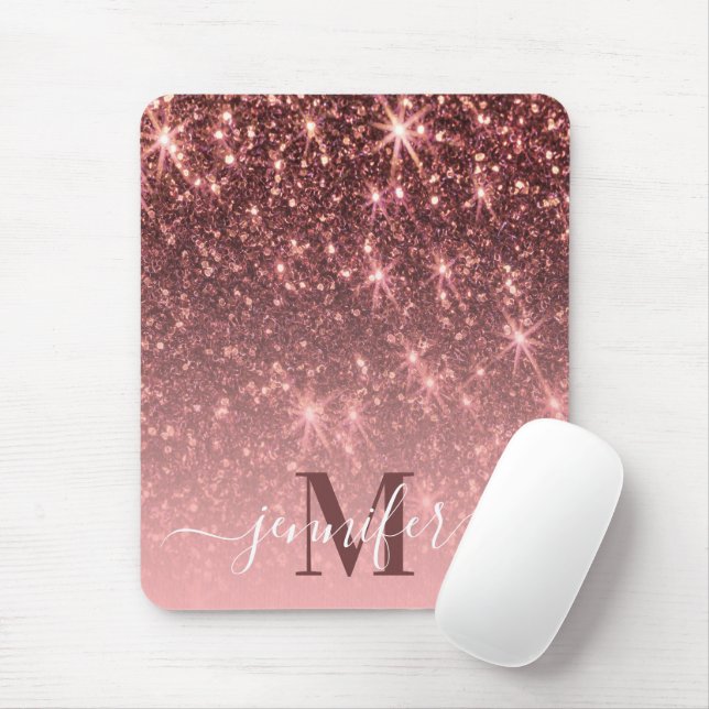Mousepad Lítima Dourada Rosa (Com mouse)
