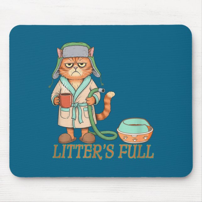 Mousepad Litters Full Funny Cat Lovers Christmas Funny Gift (Frente)