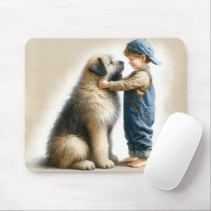 Mousepad Little Boy E Sua Grande Cachorra