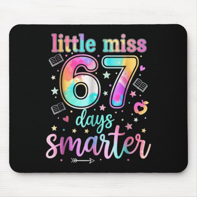Mousepad Little Miss 67 Days Smarter 67 Days Of School Six  (Frente)