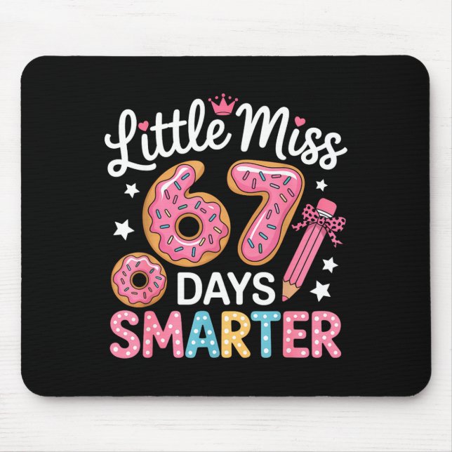 Mousepad Little Miss 67 Days Smarter Kids Girls 67th Day Of (Frente)
