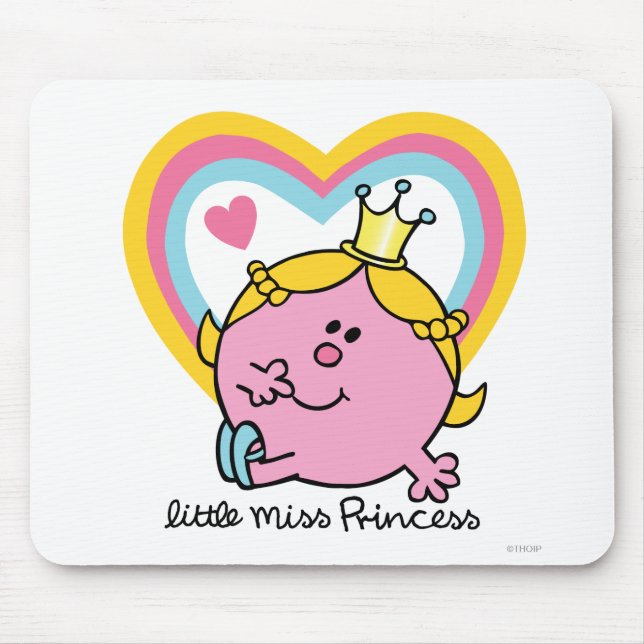 Mousepad Little Miss Princesa | Corações (Frente)
