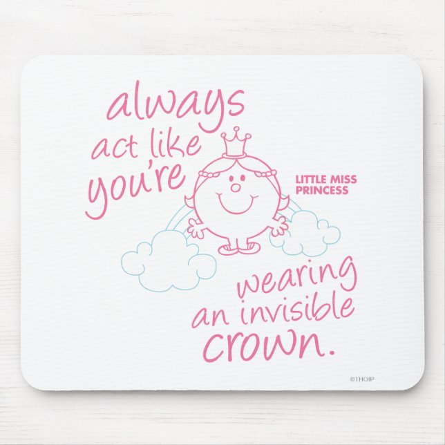 Mousepad Little Miss Princesa | Coroa Invisível (Frente)
