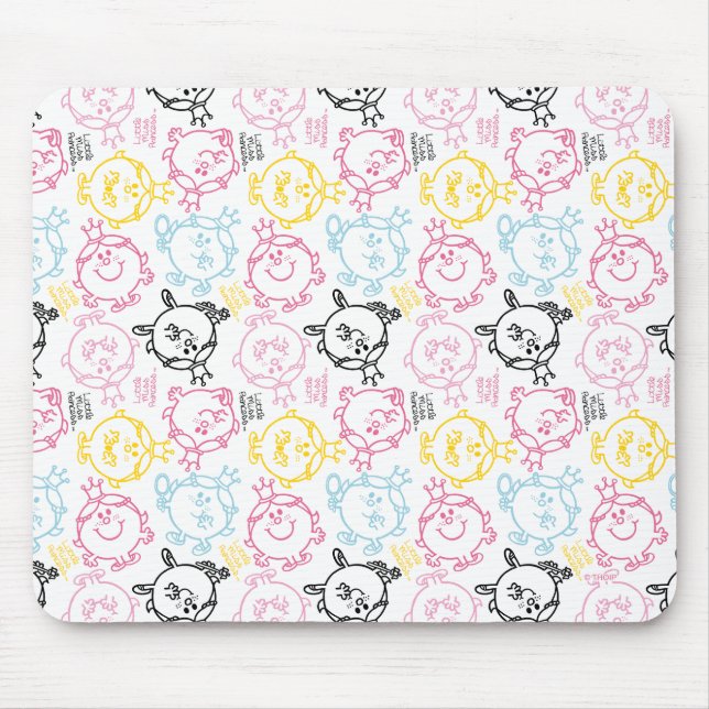 Mousepad Little Miss Princesa | Padrão de Pastéis Bonito (Frente)