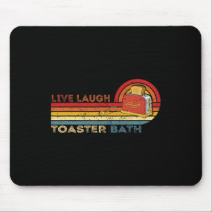 Mousepad Live Laugh Toaster O Esqueleto Vintage Meme Dark H