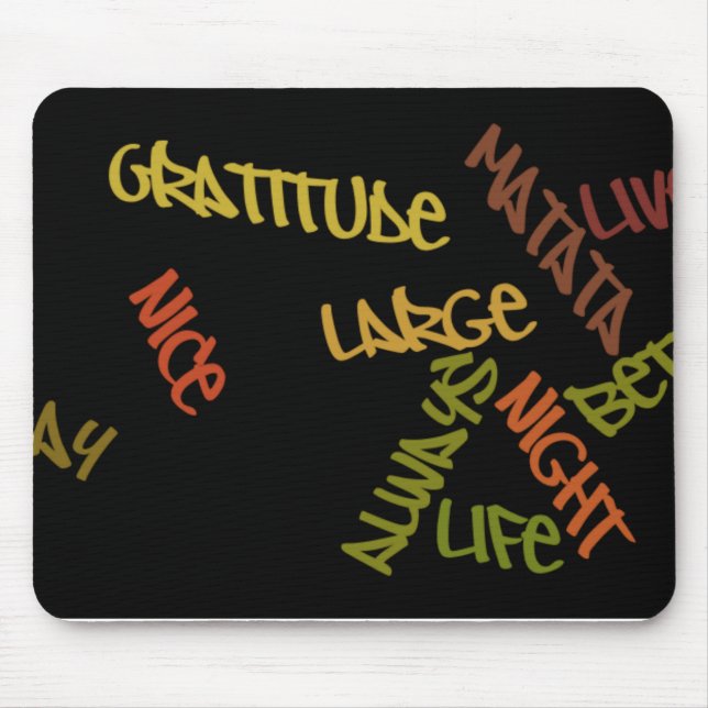 Mousepad Live Life Large Word Art Impressão (Frente)