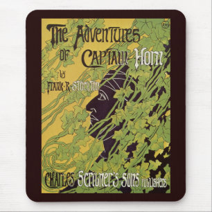 Mousepad Livro Antigo Art Nouveau, Aventuras do Capitão Hor
