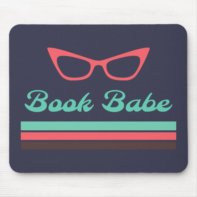 Mousepad Livro Babe com Óculos de Olho de Gato e Bares de C (Frente)