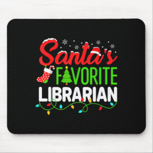 Mousepad Livro de Biblioteca de Natal da Bibliotecária Favo
