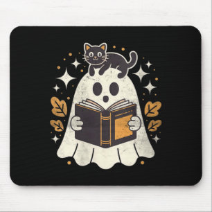 Mousepad Livro de Leitura Fantasma Feminino Halloween Bibli