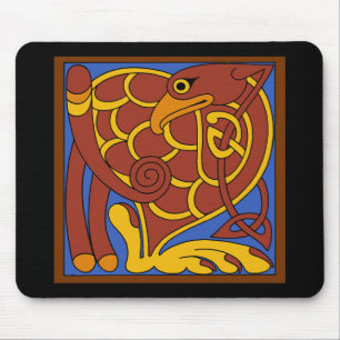 Mousepad Livro De Pássaro Medieval Do Nó Celta Kells