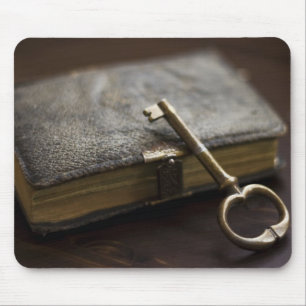 Mousepad Livro encadernado do diário do couro a sete chave