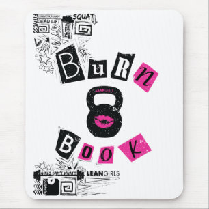 Mousepad Livro magro da queimadura das meninas