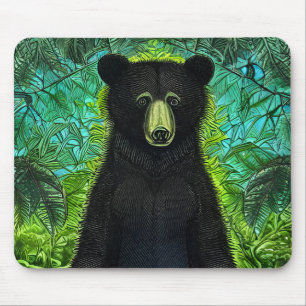 Mousepad Livro Negro Pequeno Urso Negro Divertido