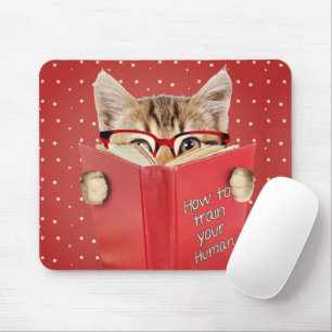Mousepad Livro Vermelho de Leitura de Cat