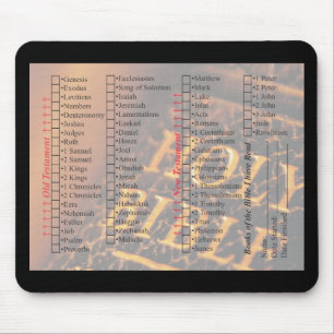 Mousepad Livros da lista de verificação de Bíblia do Mousep