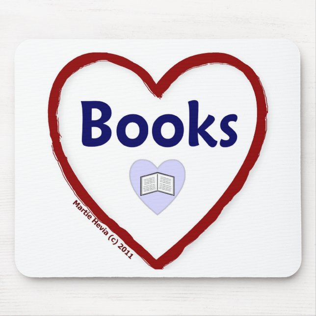 Mousepad Livros de Amor (Frente)