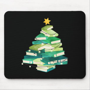 Mousepad Livros de feliz Pine Tree Divertimento Lover Ch