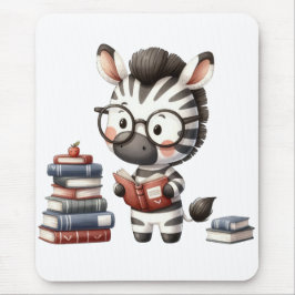 Mousepad Livros de Leitura da Zebra.