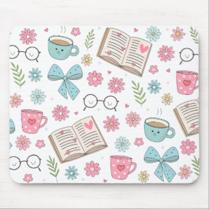 Mousepad Livros e Flores da Primavera