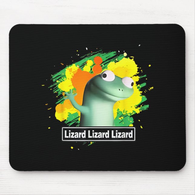 Mousepad Lizard Lizard Camisa Engraçado Weircore Animal (Frente)