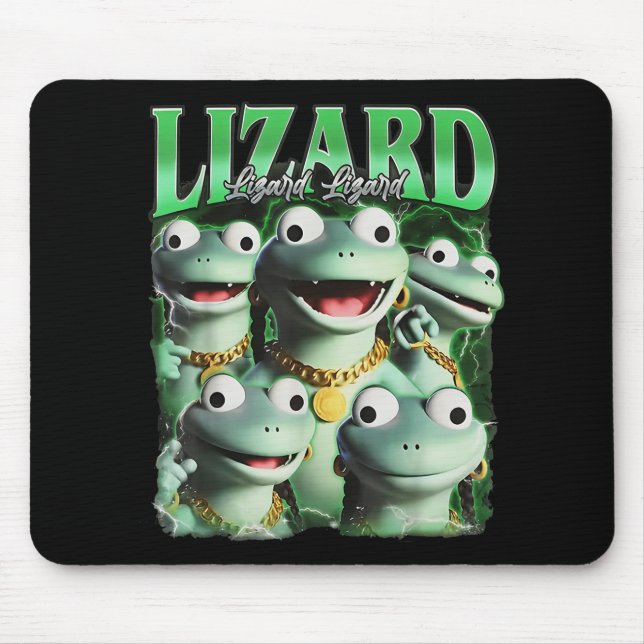 Mousepad Lizard Lizard Lizard Funny Meme Lizard Bootleg Wei (Frente)