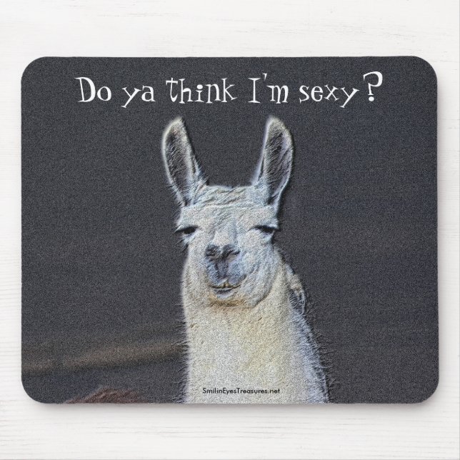 Mousepad Llama Face Art Humorous (Frente)
