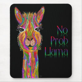 Mousepad Llama Mouse bonito e colorido