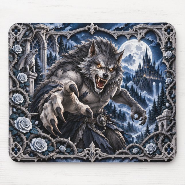 Mousepad Lobisomem, Monstro de Corte de Papel (Frente)