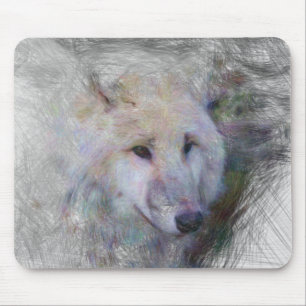 Mousepad lobo artístico