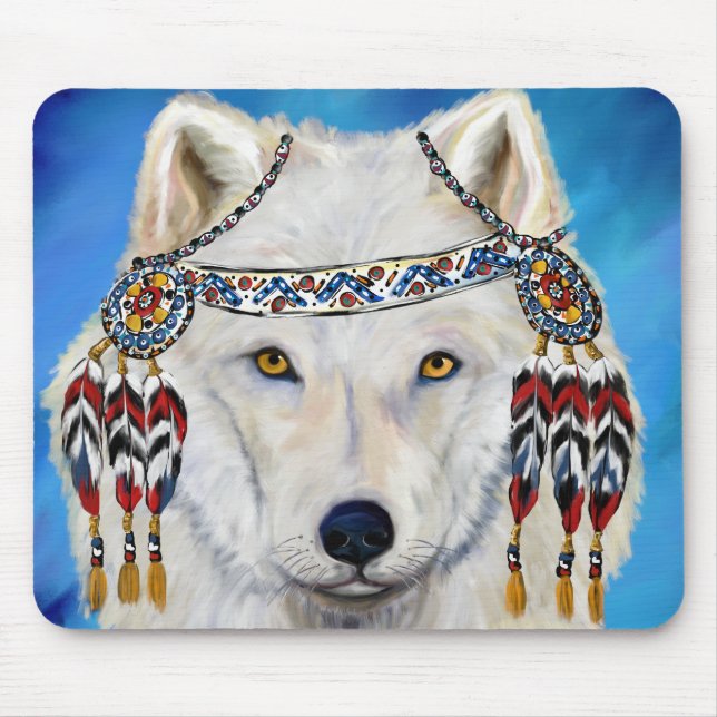 Mousepad Lobo Branco (Frente)