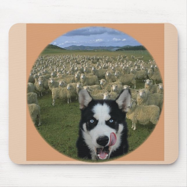 Mousepad Lobo com fome com carneiros (Frente)