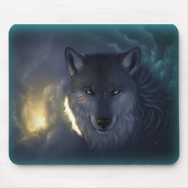Mousepad Lobo da fantasia (Frente)