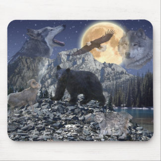 Mousepad Lobo da Vida Selvagem das Montanhas Rochosas, Urso