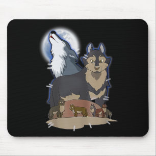 Mousepad Lobo de Hunter na Cinza da Lua Lobo caçando anima-