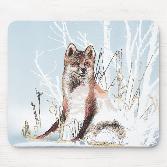 Mousepad Lobo de inverno (Frente)