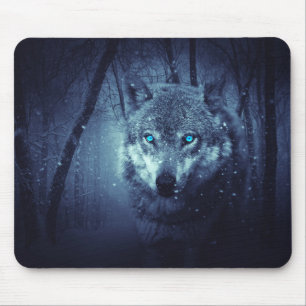 Mousepad Lobo dos olhos azuis