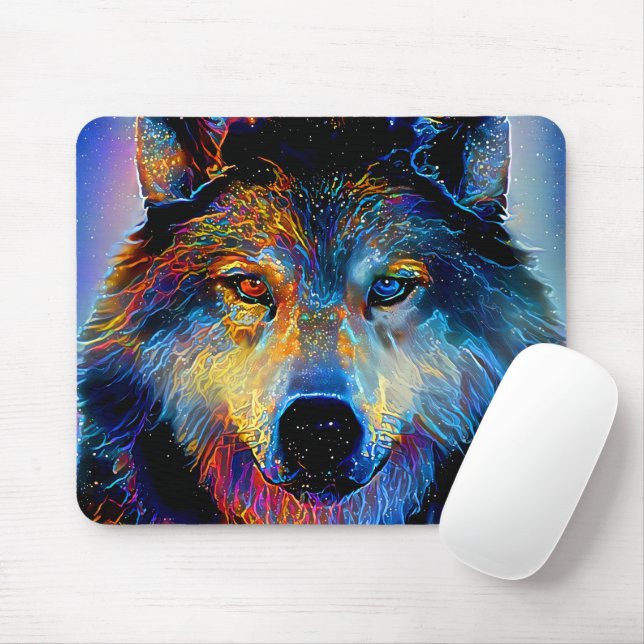 Mousepad Lobo Espírito Místico (Com mouse)