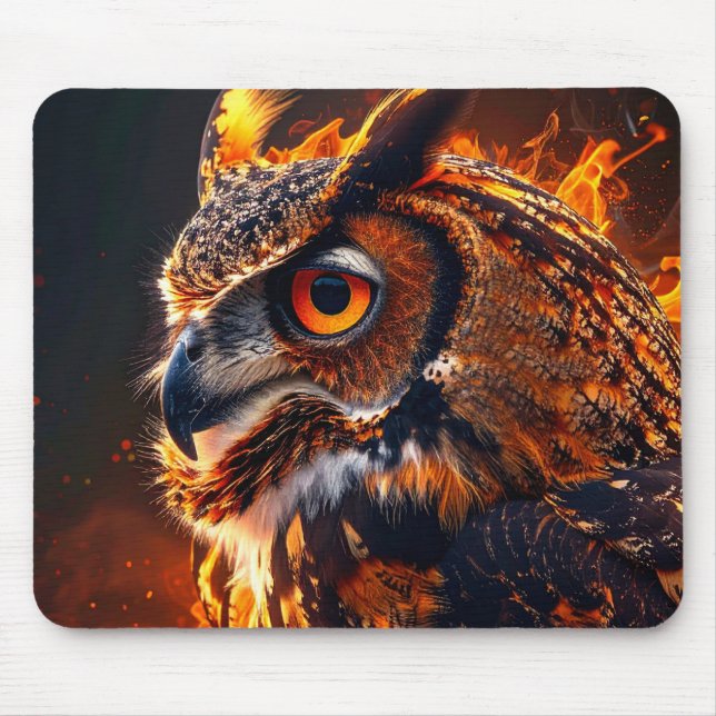 Mousepad Lobo flamejante (Frente)